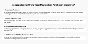Mengapa Banyak Orang Gagal Mewujudkan Pernikahan Impiannya