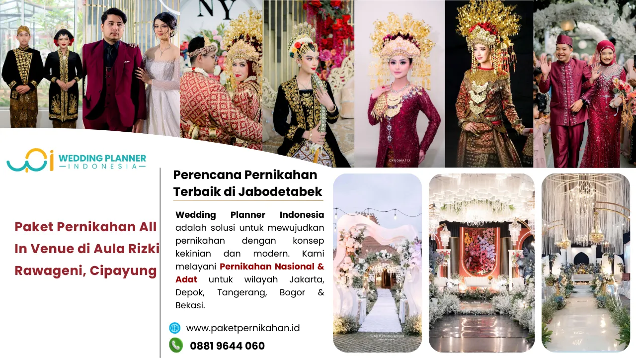 Paket Pernikahan All In Venue di Rizki Rawageni, Cipayung Paket Pernikahan, All In Venue, Gedung Pernikahan Aula Rizki Rawageni, Cipayung