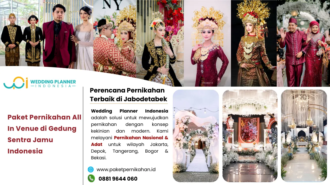 Paket Pernikahan, All In Venue, Gedung Pernikahan Sentra Jamu Indonesia