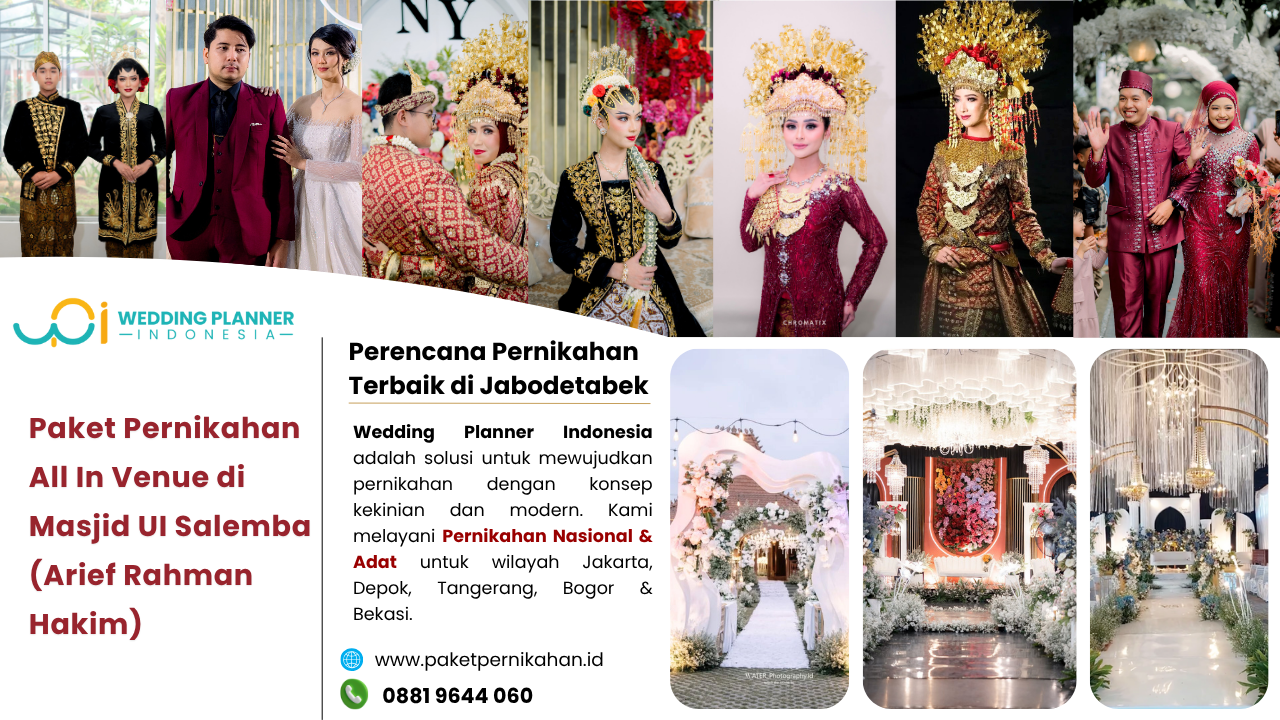 Paket Pernikahan, All In Venue, Gedung Pernikahan Masjid UI Salemba (Arief Rahman Hakim) Paket Pernikahan, All In Venue, Gedung Pernikahan Masjid UI Salemba (Arief Rahman Hakim)