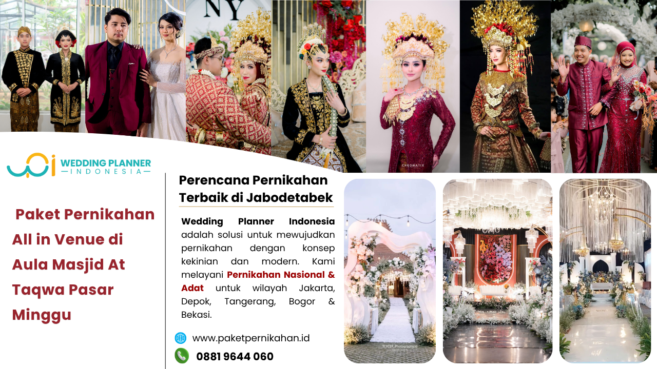 Paket Pernikahan, All In Venue, Gedung Pernikahan Aula Masjid At Taqwa Pasar Minggu