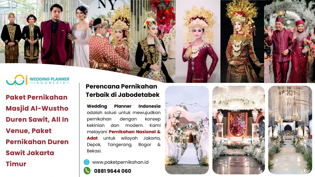 25 Paket Pernikahan Masjid Al-Wustho Duren Sawit, All In Venue, Paket Pernikahan Duren Sawit Jakarta Timur